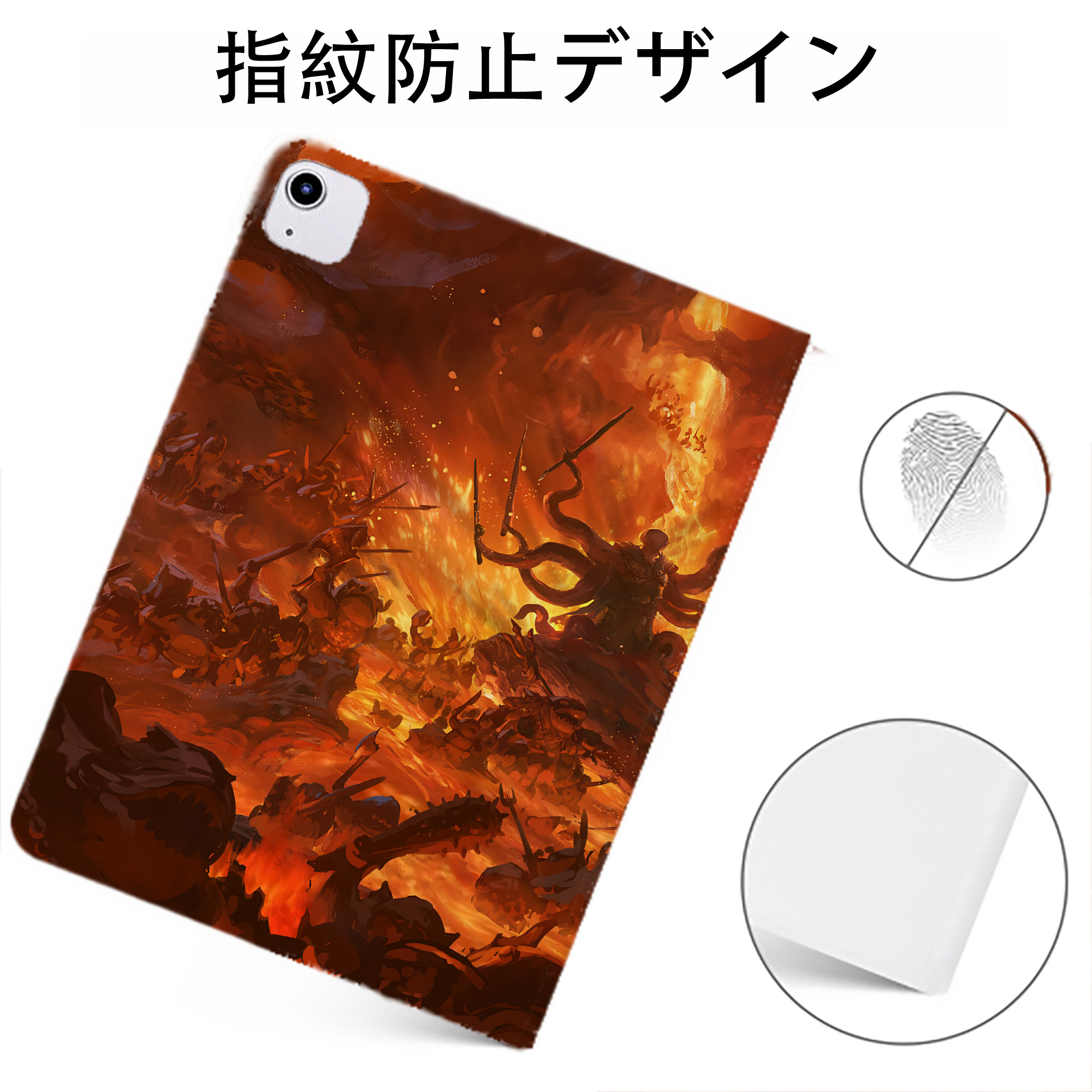 （画像用） Ne Zha 2 ナタ 魔童の大暴れ IPadケース ペンホルダー付き ブックスタイルデザイン